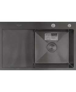 Chiuveta bucatarie din inox alimentar SUS304 , BH7849RB BÖHM nano black 780x490x215 mm