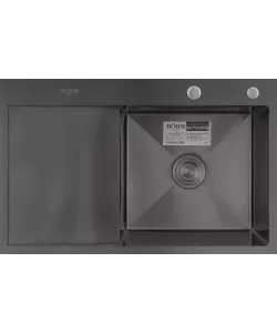 Chiuveta bucatarie din inox alimentar SUS304 , BH7849RB BÖHM nano black 780x490x215 mm