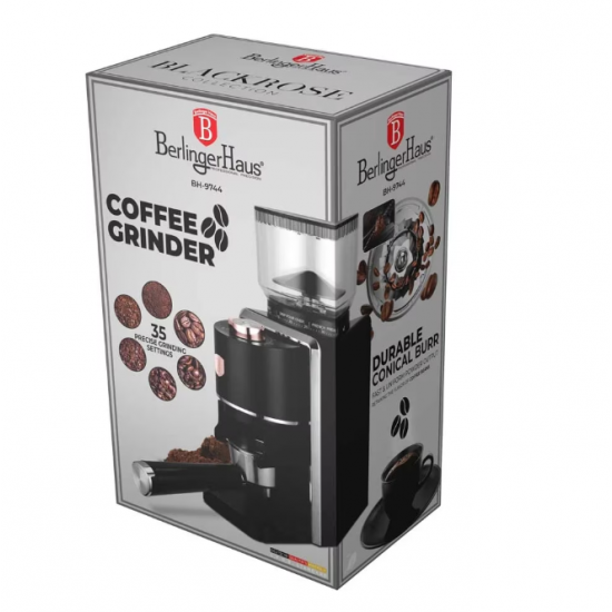 Rasnita electrica profesionala pentru cafea, neagra - BH/9744