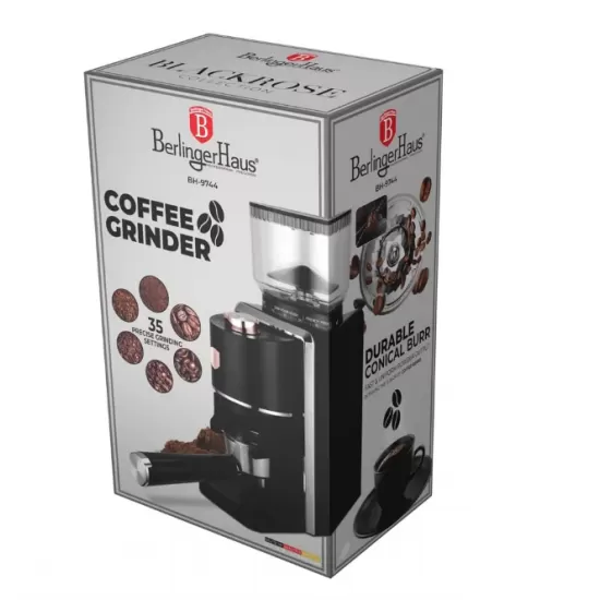 Rasnita electrica profesionala pentru cafea, neagra - BH/9744