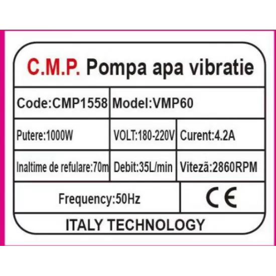 Pompa vibratie vmp60 cu 2 sorburi