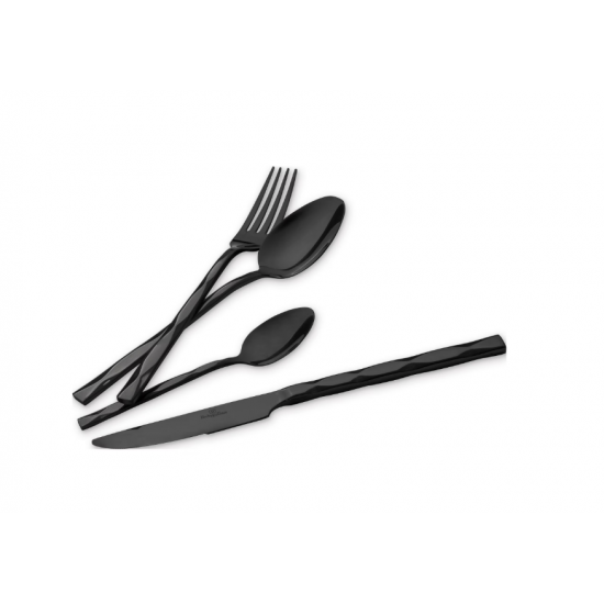 Set de tacamuri din inox, 24 bucati, Berlinger Haus, Black Mirror Collection, BH/3074, negru