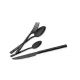 Set de tacamuri din inox, 24 bucati, Berlinger Haus, Black Mirror Collection, BH/3074, negru
