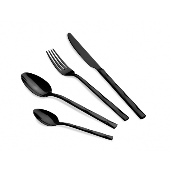 Set de tacamuri din inox, 24 bucati, Berlinger Haus, Black Mirror Collection, BH/3074, negru