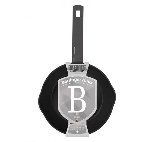 Tigaie Berlinger Haus 28x7,5cm, antracit, 3,8l, cu strat de titan, ergonomic