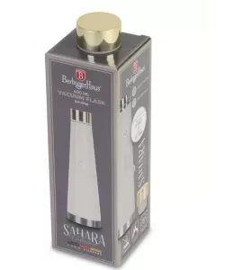 Termos, forma de sticla, 0,4L, crem mat - BH/8746