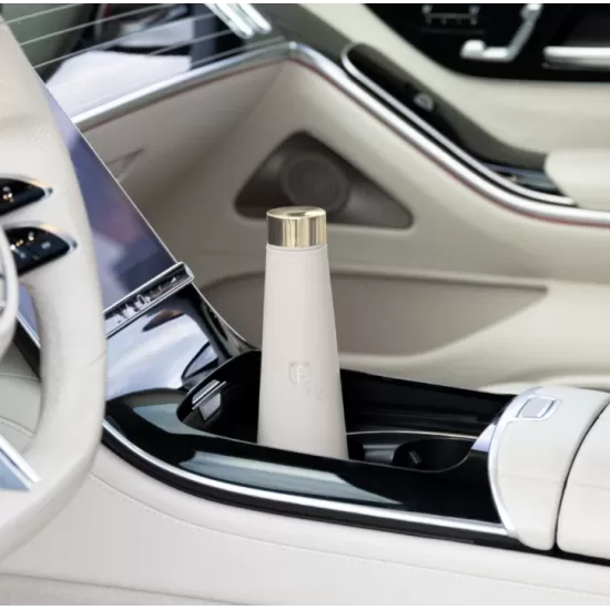 Termos, forma de sticla, 0,4L, crem mat - BH/8746