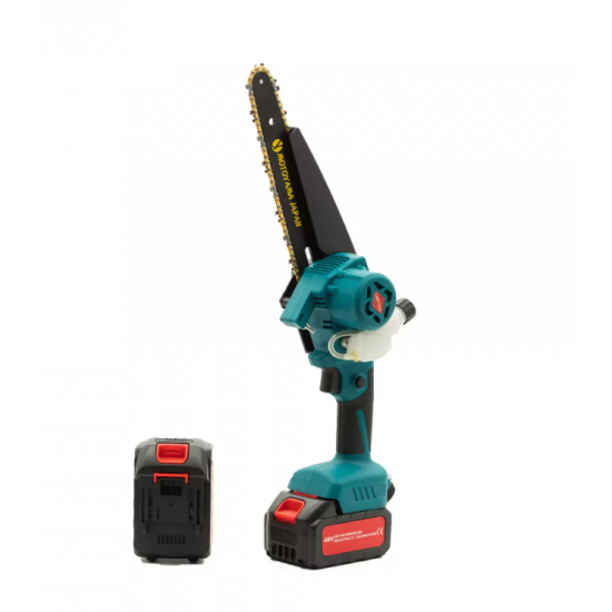 Set foarfeca + mini drujba si tija telescopica Motoyama Japan, 4 acumulatori 48V 8 ah