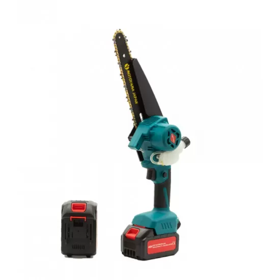 Set foarfeca + mini drujba si tija telescopica Motoyama Japan, 4 acumulatori 48V 8 ah