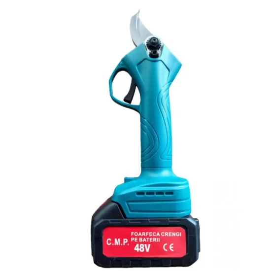 Set foarfeca + mini drujba si tija telescopica Motoyama Japan, 4 acumulatori 48V 8 ah