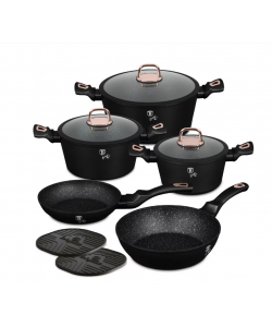 Set vase de gatit 10 piese, colectia Black Rose - BH/8168N