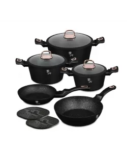Set vase de gatit 10 piese, colectia Black Rose - BH/8168N