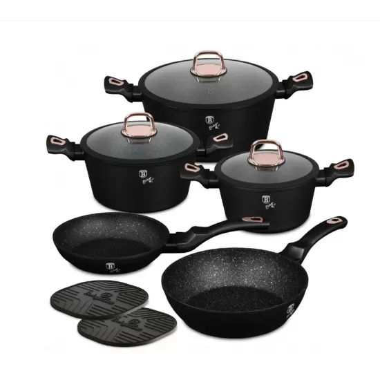 Set vase de gatit 10 piese, colectia Black Rose - BH/8168N