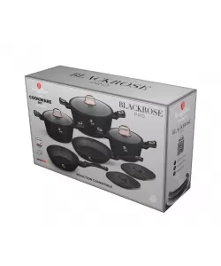 Set vase de gatit 10 piese, colectia Black Rose - BH/8168N