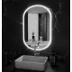 Oglinda LED Ovala, 50x80cm, Lucia Senzor Marcello, Sistem Dezaburire, Ceas & Termometru, Dimabila