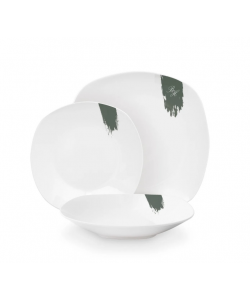 Set farfurii 18 piese din portelan Green Matt Berlinger Haus BH 10205