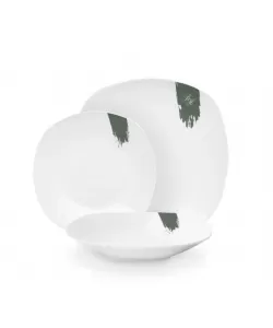 Set farfurii 18 piese din portelan Green Matt Berlinger Haus BH 10205