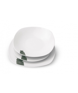 Set farfurii 18 piese din portelan Green Matt Berlinger Haus BH 10205