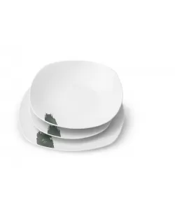 Set farfurii 18 piese din portelan Green Matt Berlinger Haus BH 10205