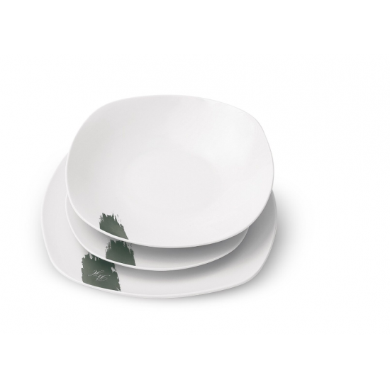 Set farfurii 18 piese din portelan Green Matt Berlinger Haus BH 10205