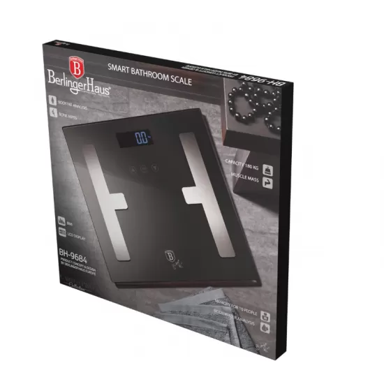 Cantar de baie Berlinger Haus, BH/9684 180kg, Etallic Line Carbon