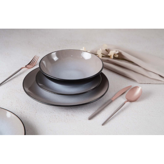 Serviciu de masa Berlinger Haus Taupe, ceramica, 18 piese BH/10002