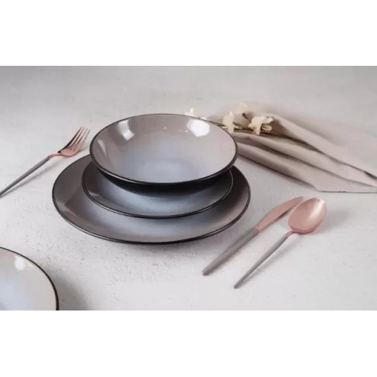 Serviciu de masa Berlinger Haus Taupe, ceramica, 18 piese BH/10002