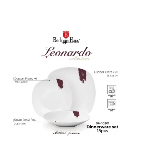Set farfurii 18 piese Leonardo Berlinger Haus BH 10203