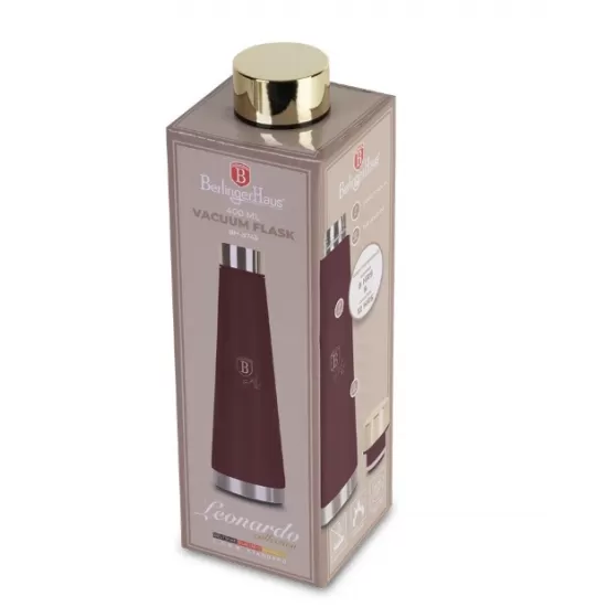 Termos, forma de sticla, 0, 4L, bordeaux mat,BH/8745