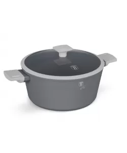 Cratita cu capac si strecuratoare, 28×12,4 cm – 6,1L, aluminiu forjat cu strat titan antiaderent BH/8287