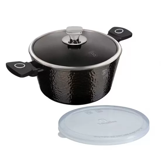 Oala tavalita 24cm Berlinger Haus, titan, neagra, Soft Touch, pentru toate tipurile de plite