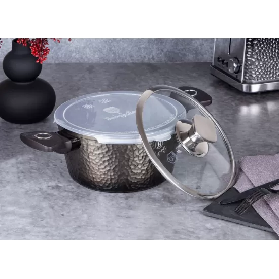 Oala tavalita 24cm Berlinger Haus, titan, neagra, Soft Touch, pentru toate tipurile de plite