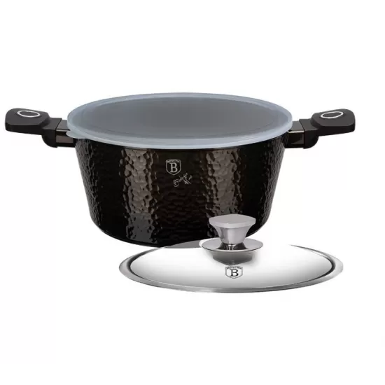 Oala tavalita 24cm Berlinger Haus, titan, neagra, Soft Touch, pentru toate tipurile de plite