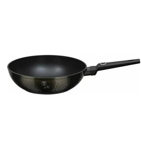 Tigaie Wok din Aluminiu Forjat cu Strat Antiaderent – Ø28 cm, 3.2L