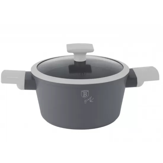 Cratita cu capac si strecuratoare, 20×10,4 cm – 2,5L, aluminiu forjat cu strat titan antiaderent (BH/8272)