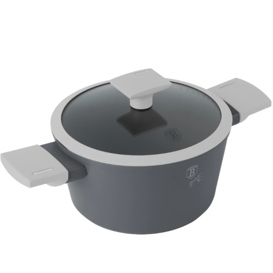 Cratita cu capac si strecuratoare, 20×10,4 cm – 2,5L, aluminiu forjat cu strat titan antiaderent (BH/8272)