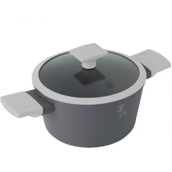 Cratita cu capac si strecuratoare, 20×10,4 cm – 2,5L, aluminiu forjat cu strat titan antiaderent (BH/8272)