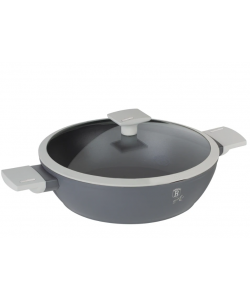 Cratita joasa cu capac, 28×7,5 cm – 3,8L, aluminiu forjat cu strat antiaderent BH/7070N