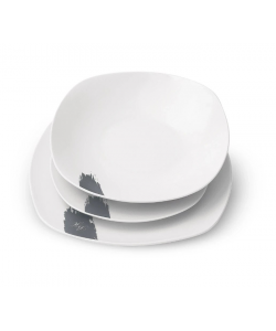 Serviciu de masa 18 piese, gri - BH/10204