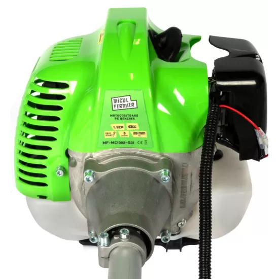 Motocositoare Micul Fermier 1.9CP, 43CC, motor benzina 2T, pornire rapida, 3 accesorii, tija 28mm