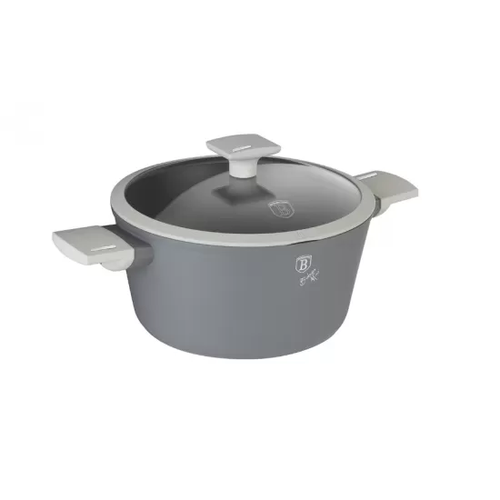 Oala cu capac 24 cm, 4.5 L Berlinger Haus BH 8260, Aspen Collection, antiaderenta cu strat de titan, compatibila cu inductie