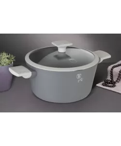 Oala cu capac 24 cm, 4.5 L Berlinger Haus BH 8260, Aspen Collection, antiaderenta cu strat de titan, compatibila cu inductie