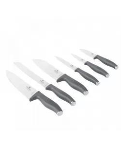 Set 6 Cutite de Bucatarie din Otel Inoxidabil cu Suport Magnetic – Maner Ergonomic Soft Touch