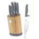 Set 6 piese cutite cu suport BAMBOO, gri mat - BH/2680