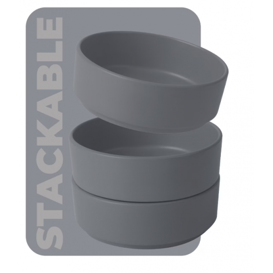 Set farfurii ceramica 18 piese Aspen Collection Berlinger Haus BH 10008, gri, design modern, rotunde