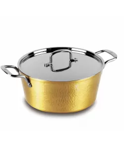 Cratita aluminiu forjat 26 cm cu capac inox si strat antiaderent marmorat – 5.2L BH/8011