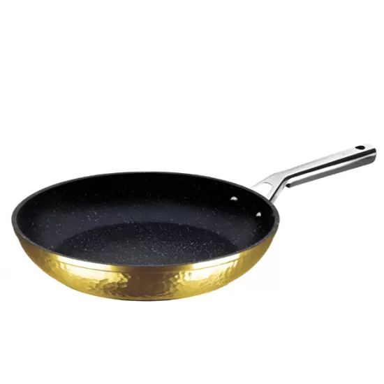 Tigaie aluminiu forjat 30 cm cu strat antiaderent marmorat fara capac BH/8008