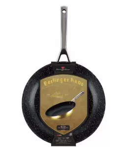 Tigaie aluminiu forjat 30 cm cu strat antiaderent marmorat fara capac BH/8008