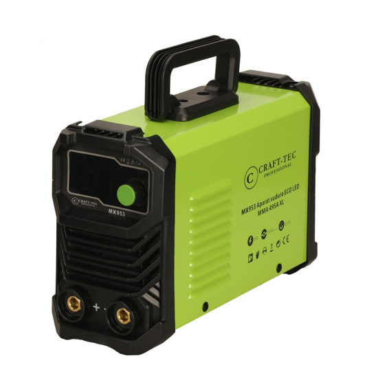 Aparat de sudura invertor 495A, cablu sudura 3m, functie anti-stick, protectie la suprasarcina, Accesorii incluse, afisaj digital, IP21S, 1.6-5mm, Craft-Tec MX953