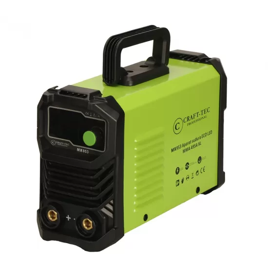 Aparat de sudura invertor 495A, cablu sudura 3m, functie anti-stick, protectie la suprasarcina, Accesorii incluse, afisaj digital, IP21S, 1.6-5mm, Craft-Tec MX953